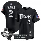 Marcus Semien Jersey #2 Texas Rangers Gothic Frontier Edition Vapor Black