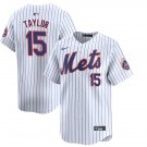 New York Mets #15 Tyrone Taylor Nike Home White Pinstripe Limited Player Jersey
