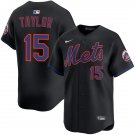 New York Mets #15 Tyrone Taylor Nike Black Alternate Limited Player Jersey