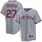 New York Mets #27 Mark Vientos Nike 2025 Gray Road Limited Jersey