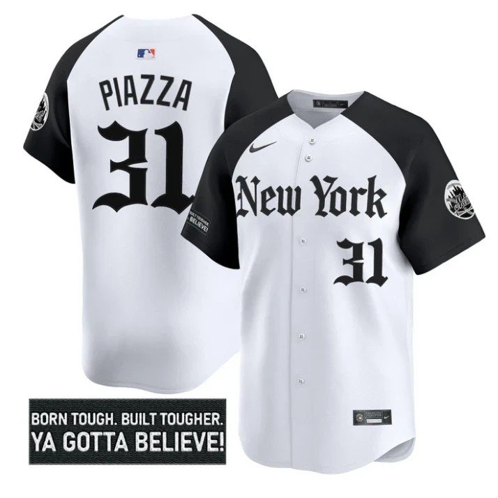 Mike Piazza Jersey #31 New York Mets Gothic Borough Edition Stitched Alternate