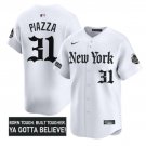 Mike Piazza Jersey #31 New York Mets Gothic North Edition Stitched White