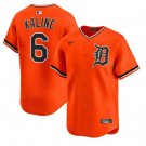 Men's Detroit Tigers Retired Player #6 Al Kaline Nike 2026 Orange Alternate Limited Jersey