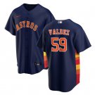 Mens Houston Astros #59 Framber Valdez Nike Navy Alternate CoolBase Jersey