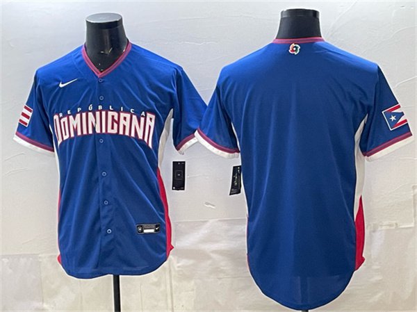 Men's Dominican Republic Baseball Blank Royal 2026 World Baseball Classic Jersey
