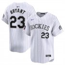 Colorado Rockies #23 Kris Bryant White 2024 World Tour Mexico City Series Home Jersey