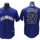Colorado Rockies #23 Kris Bryant Cool Baseball Jersey Purple