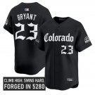 Kris Bryant Jersey #23 Colorado Rockies Gothic Mile High Shadows Edition Black
