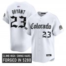 Kris Bryant Jersey #23 Colorado Rockies Gothic Mile High Shadows Edition White