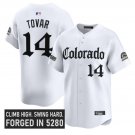 Ezequiel Tovar Jersey #14 Colorado Rockies Gothic Mile High Shadows Edition White