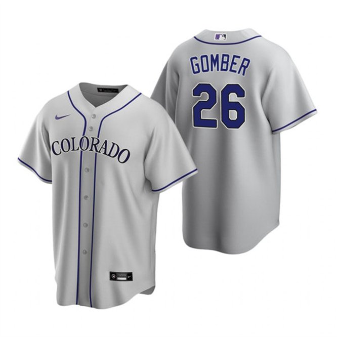 Men's COL #26 Austin Gomber Gray Cool Base Stitched Player Jersey