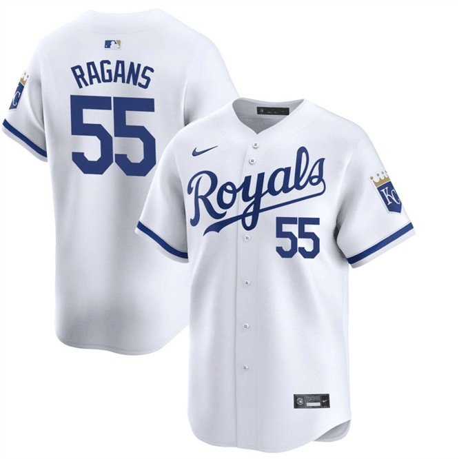 Kansas City Royals #55 Cole Ragans White Home Cool Baseball Jersey