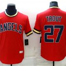 Men's Los Angeles Angels #27 Mike Trout Red Cool Base Stitched Jersey