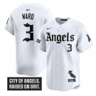 Taylor Ward Jersey #3 Los Angeles Angels Gothic Halo Edition Stitched White