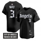 Taylor Ward Jersey #3 Los Angeles Angels Gothic Halo Edition Stitched Black