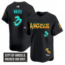 Taylor Ward Jersey #3 Los Angeles Angels Graffiti Halo Drop Edition Black