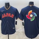 Japan Baseball Team Big Logo Navy 2026 World Baseball Classic Road Stadium Stitched Jersey