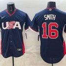 Men's USA Baseball #16 Will Smith Navy 2026 World Baseball Classic Road Jersey