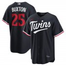 Mens Minnesota Twins #25 Byron Buxton Nike 2026 Navy Twins Alternate Vapor Limited Jersey