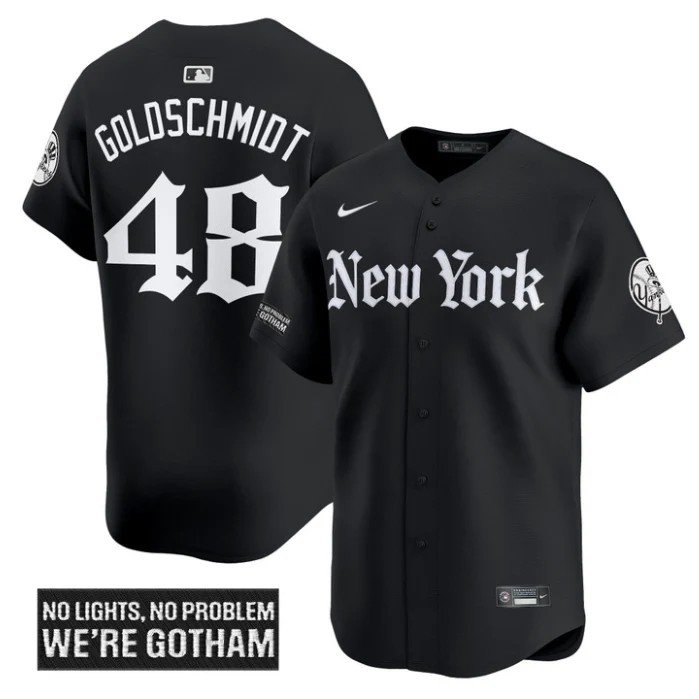 Paul Goldschmidt Jersey #48 New York Yankees Gothic Legacy Edition Black