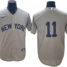 New York Yankees #11 Anthony Volpe Home Player Name Jersey - Gray