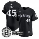 Gerrit Cole Jersey #45 Yankees The Bronx Gothic Ink Drop Edition Black