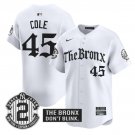 Gerrit Cole Jersey #45 Yankees The Bronx Gothic Ink Drop Edition White