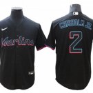 Miami Marlins #2 Jazz Chisholm Jr. Black Alternate Cool Base Jersey
