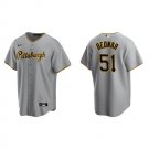 Pittsburgh Pirates #51 David Bednar Nike Gray Road CoolBase Jersey