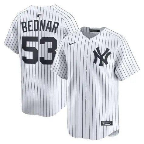 New York Yankees #53 David Bednar Home White Stitched Baseball Jersey