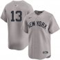 NYY #13 Jazz Chisholm Jr Away Grey Cool Base Stitched Jersey