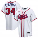 Men's Cuba Baseball #34 Emmanuel Chapman White 2026 World Baseball Classic Home Jersey