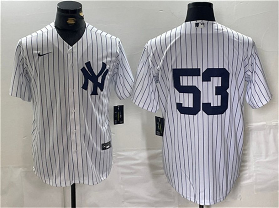 Men's New York Yankees #53 Bobby Abreu White Cool Base Stitched Baseball Jersey