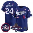 Kobe Bryant Jersey #24 Dodgers Tokyo Series 2025 World Series Champions Jersey Royal