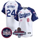 Kobe Bryant Jersey #24 Dodgers Tokyo Series 2025 World Series Champions Patch