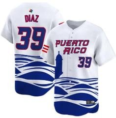 Edwin Diaz Jersey 39 Puerto Rico Baseball Classic 2026 Roster Stitched White