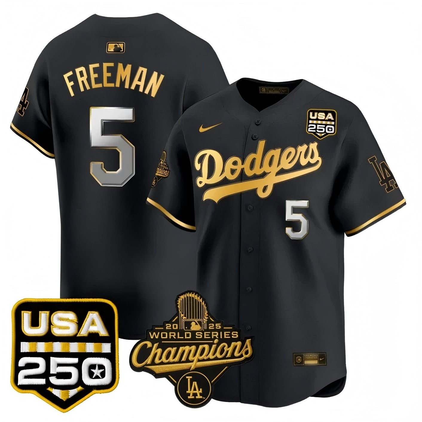 Freddie Freeman Jersey #5 Dodgers 2025 World Series Champions 250 USA Stitched