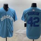 Los Angeles Dodgers Jackie Robinson Light Blue Royal Throwback Jersey