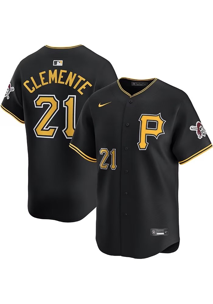 Pittsburgh Pirates #21 Roberto Clemente Cool Baseball Jersey Black