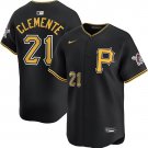 Pittsburgh Pirates #21 Roberto Clemente Cool Baseball Jersey Black