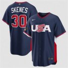 USA Baseball #30 Paul Skenes Jersey Navy 2026 World Baseball Classic Road
