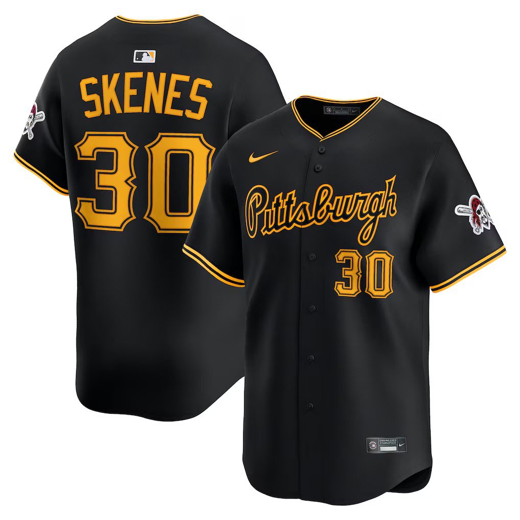Pittsburgh Pirates #30 Paul Skenes Black Limited Jersey