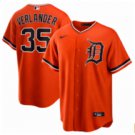 Detroit Tigers #35 Justin Verlander Orange Alternate Stitched Baseball Jersey