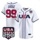 Men's Aaron Judge #99 USA World Baseball Jersey Classic 250 USA Patch White