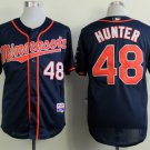 Minnesota Twins #48 Torii Hunter Navy Blue Jersey