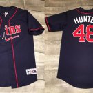 Men's Minnesota Twins #48 Torii Hunter Navy Blue Stitched Baseball Jersey