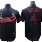 Men's St Louis Cardinals #4 Yadier Molina Lights Out Black Fashion Stitched Jersey