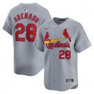 STL #28 Nolan Arenado Number Grey Stitched Cool Base Jersey
