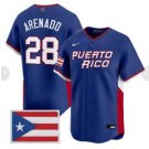 Nolan Arenado Jersey #28 Puerto Rico World Baseball Classic 2026 Stitched Royal