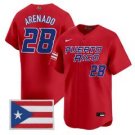 Nolan Arenado Jersey #28 Puerto Rico World Baseball Classic 2026 Stitched Red